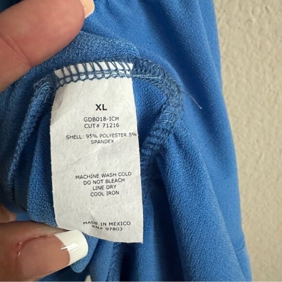 Green Envelope Blue Sleeveless Tiered Dress Size XL - Picture 9 of 12